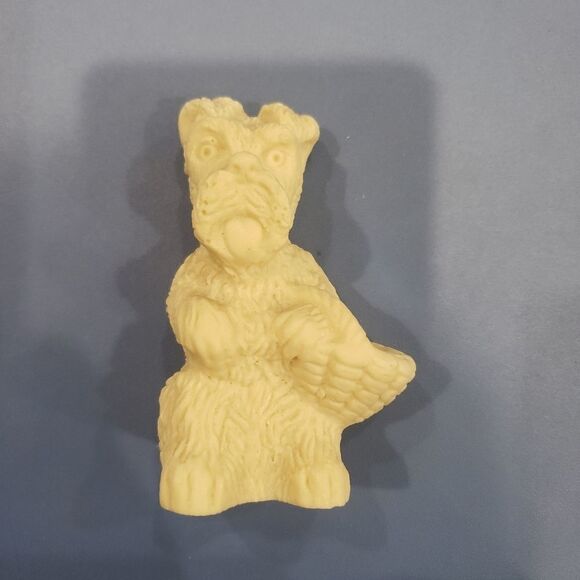 Vintage Salt Stone Terrier Dog with Basket - Picture 2 of 12